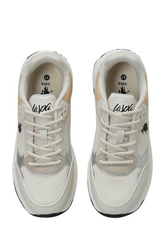 US POLO ASSN - 4S VIAVAI 4PR Kadın Bej Sneaker Ayakkabı