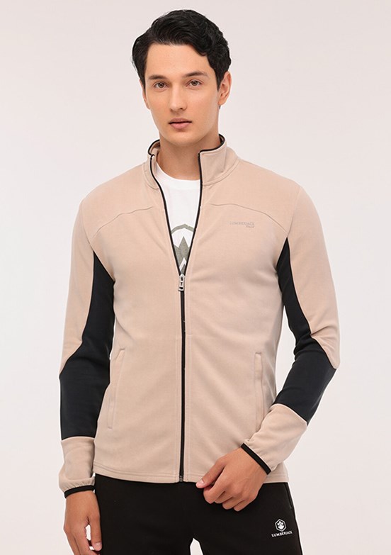 LUMBERJACK - 4W ML BEI 22ITL1099 4PR Erkek Bej Eşofman Üstü