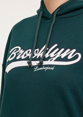 Lumberjack Yeşil Kadın Kapüşonlu Sweatshirt