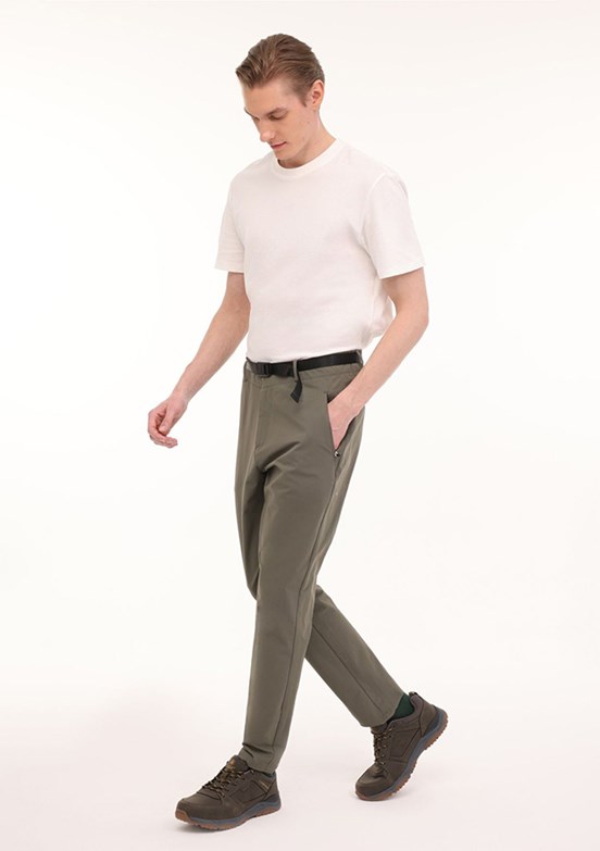 LUMBERJACK - 4W ML SEMS 23F3064M 4PR Erkek Haki Dokuma Pantolon
