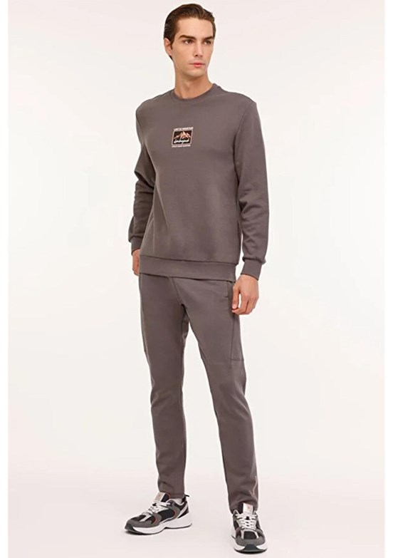 LUMBERJACK - 4W ML GREYS 16URB2029 4PR Erkek Gri Baskılı Sweatshirt