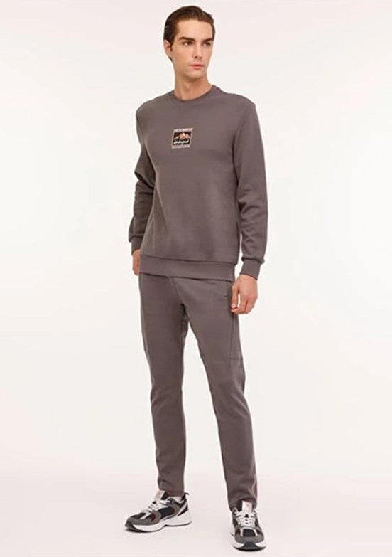 LUMBERJACK - 4W ML GREYS 16URB2029 4PR Erkek Gri Baskılı Sweatshirt