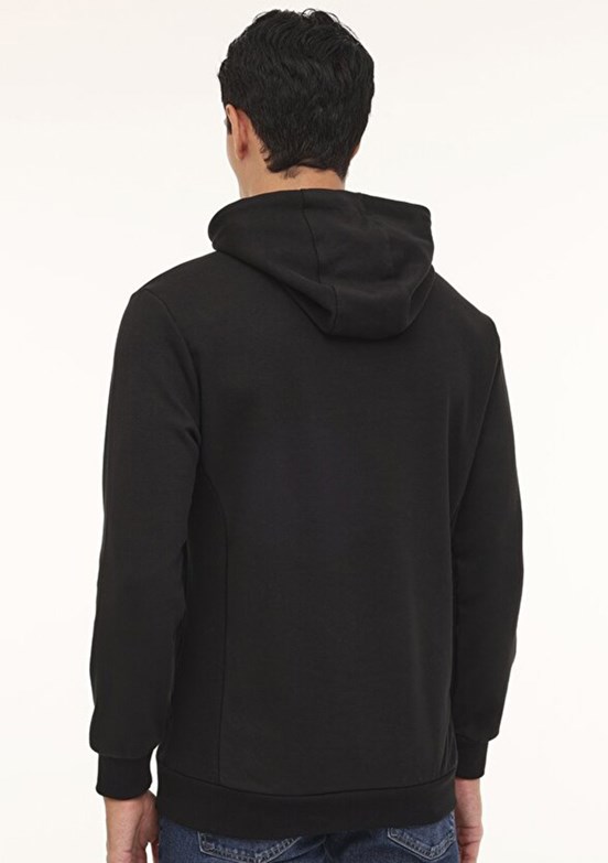 LUMBERJACK - 4W ML GRASS 17URB2013 4PR Erkek Siyah Kapüşonlu Sweatshirt