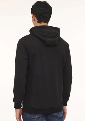 Lumberjack Siyah Erkek Kapüşonlu Sweatshirt