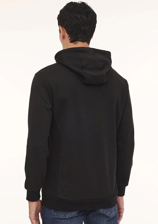 Lumberjack Siyah Erkek Kapüşonlu Sweatshirt