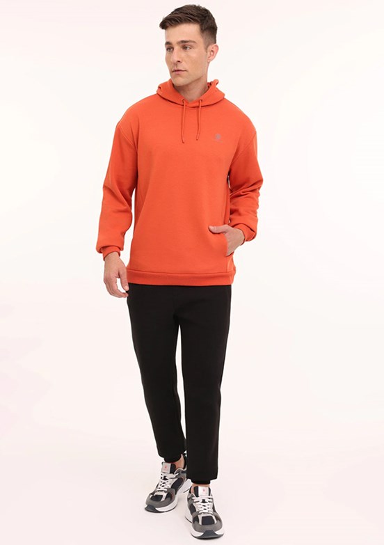 Lumberjack Turuncu Erkek Kapüşonlu Sweatshirt