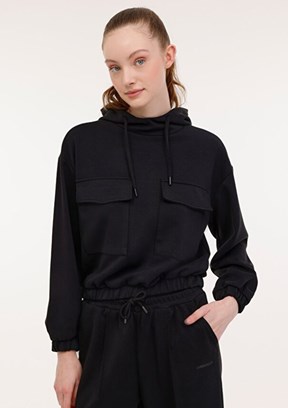 LUMBERJACK 4W Wl Zoe 17Ms409 4Pr - A10181195808010 Kadın Siyah Kapüşonlu Sweatshirt