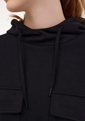 LUMBERJACK 4W Wl Zoe 17Ms409 4Pr - A10181195808010 Kadın Siyah Kapüşonlu Sweatshirt