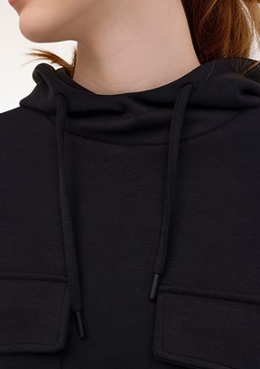 LUMBERJACK 4W Wl Zoe 17Ms409 4Pr - A10181195808010 Kadın Siyah Kapüşonlu Sweatshirt