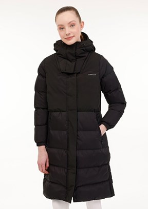 LUMBERJACK Siyah Kadın Uzun Kaban