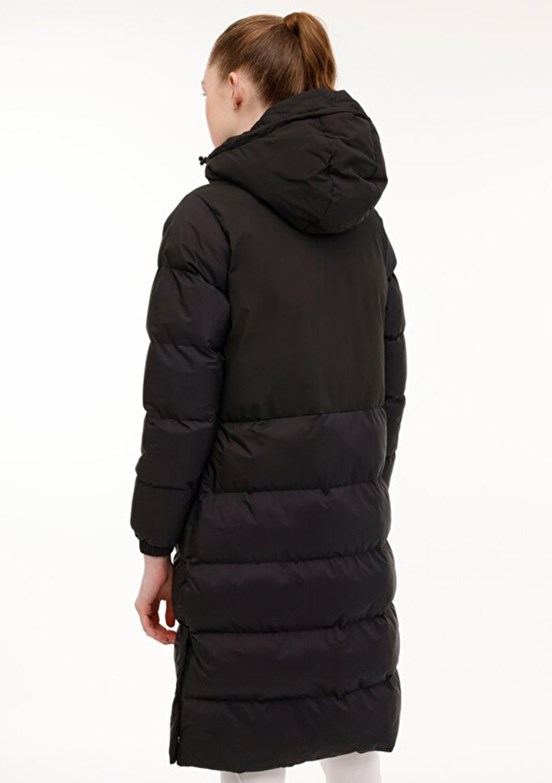 LUMBERJACK Siyah Kadın Uzun Kaban