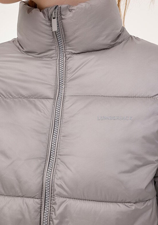 LUMBERJACK Gri Kadın Kısa Kaban