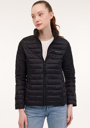 LUMBERJACK - 4W WB PADDED 1SN28 4PR - Kadın Siyah Fermuarlı Mont
