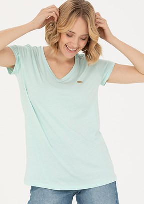 U.S. Polo Assn Yeşil Kadın Basic T-Shirt