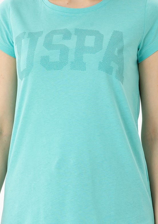 US POLO ASSN Kadın Yeşil Basic T-Shirt
