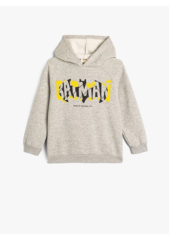 KOTON Gri Erkek Çocuk Pamuklu Sweatshirt