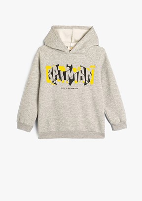KOTON Gri Erkek Çocuk Pamuklu Sweatshirt