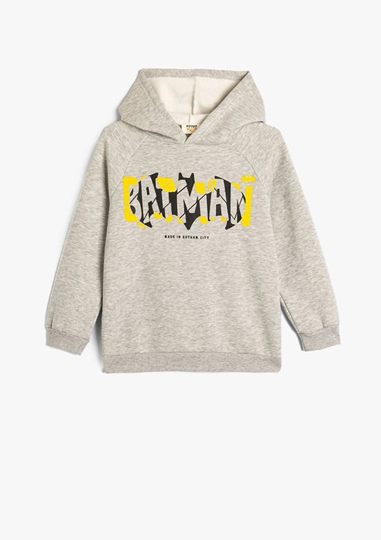 KOTON Gri Erkek Çocuk Pamuklu Sweatshirt