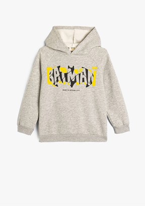 KOTON Gri Erkek Çocuk Pamuklu Sweatshirt