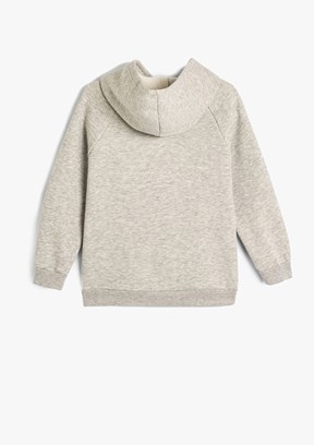 KOTON Gri Erkek Çocuk Pamuklu Sweatshirt