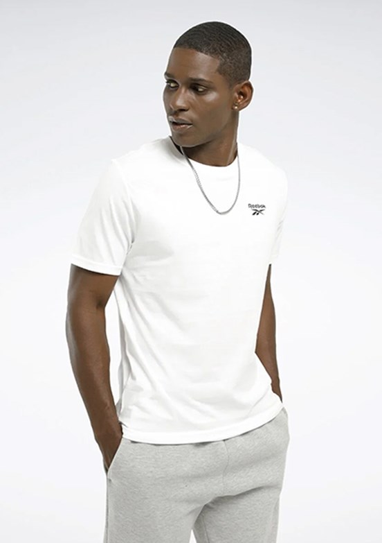 REEBOK Beyaz Erkek Reebok Beyaz Erkek K sa Kol T Shirt Gencallar