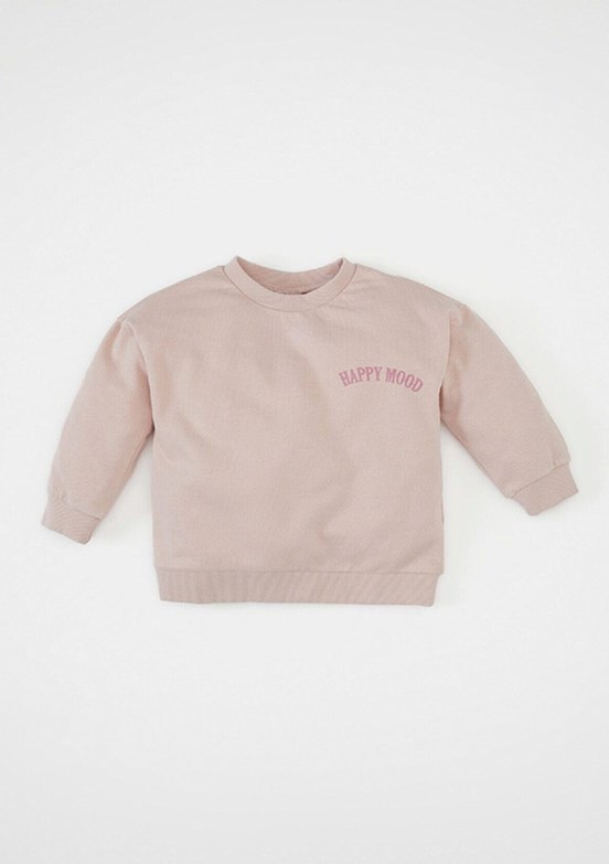 Defacto Lilac Kız Bebek Bisiklet Yaka Sweatshirt