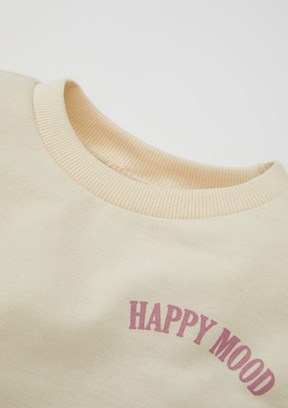 Defacto Bej Kız Bebek Bisiklet Yaka Sweatshirt