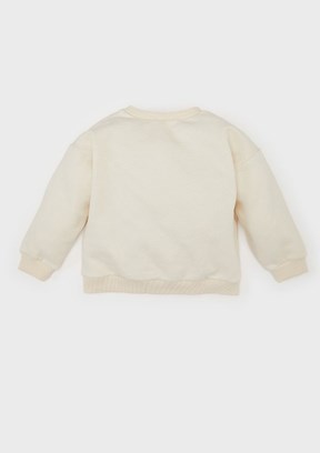 DEFACTO Bej Kız Bebek Bisiklet Yaka Sweatshirt
