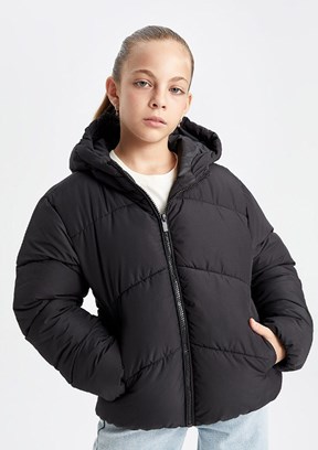 Defacto Black Kız Çocuk Bomber Mont