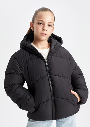 Defacto Black Kız Çocuk Bomber Mont