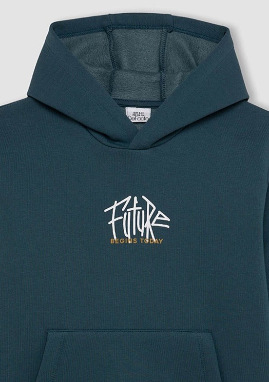 DEFACTO Yeşil Erkek Çocuk Kapüşonlu Sweatshirt