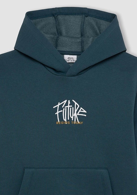 DEFACTO Yeşil Erkek Çocuk Kapüşonlu Sweatshirt