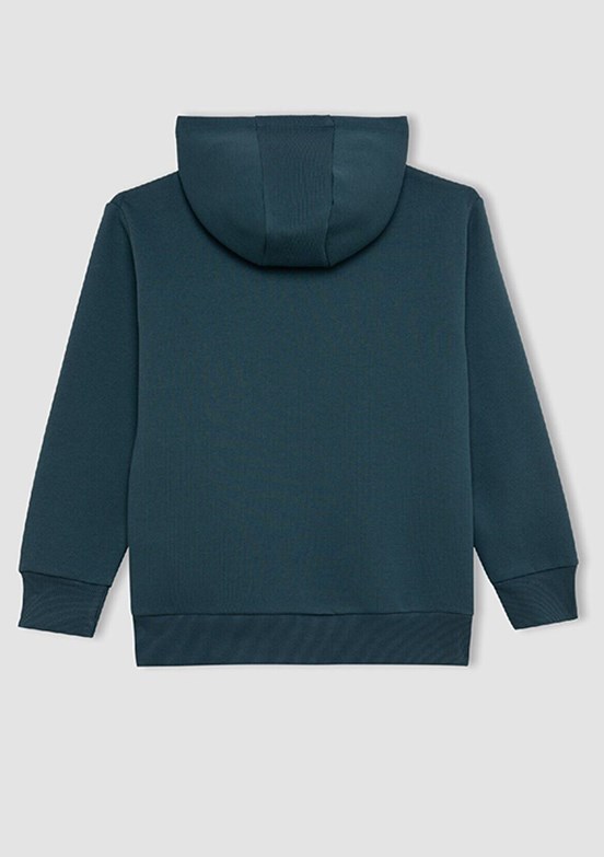 DEFACTO Yeşil Erkek Çocuk Kapüşonlu Sweatshirt