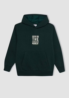 Defacto D.Green Erkek Çocuk Kapüşonlu Sweatshirt