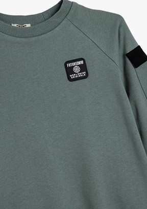 KOTON Yeşil Erkek Bebek Bisiklet Yaka Sweatshirt