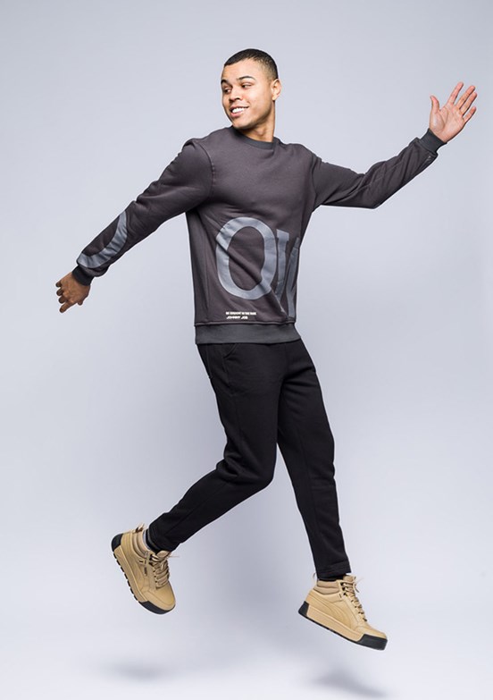 JOHNNY JOE Antrasit Erkek 3 İplik Sweatshirt