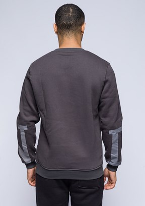 JOHNNY JOE Antrasit Erkek 3 İplik Sweatshirt