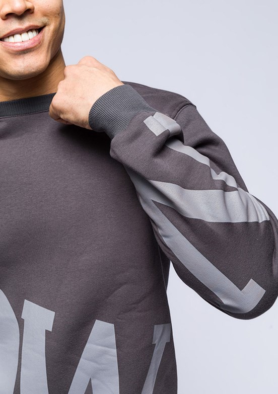 JOHNNY JOE Antrasit Erkek 3 İplik Sweatshirt