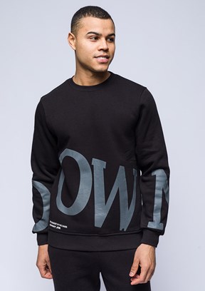 JOHNNY JOE Siyah Erkek 3 İplik Sweatshirt