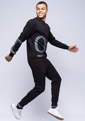 JOHNNY JOE Siyah Erkek 3 İplik Sweatshirt