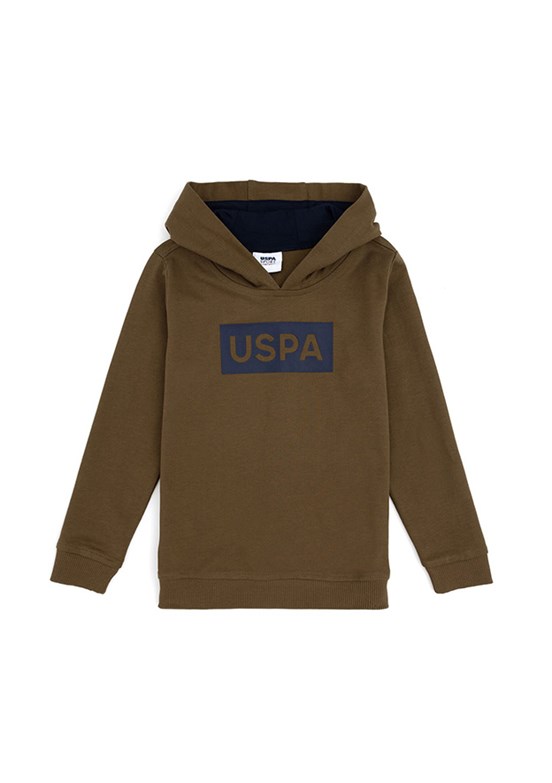 US POLO ASSN Haki Erkek Çocuk Basic Sweatshirt