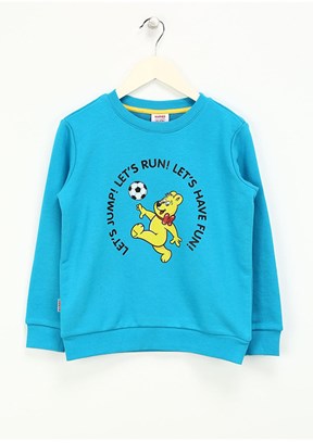 Haribo Turkuaz Erkek Çocuk Bisiklet Yaka Sweatshirt