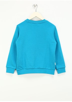 Haribo Turkuaz Erkek Çocuk Bisiklet Yaka Sweatshirt