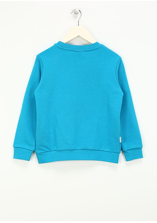 Haribo Turkuaz Erkek Çocuk Bisiklet Yaka Sweatshirt