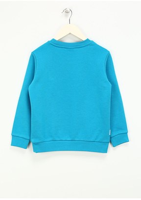 Haribo Turkuaz Unisex Çocuk Bisiklet Yaka Sweatshirt