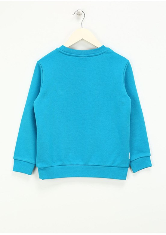 Haribo Turkuaz Unisex Çocuk Bisiklet Yaka Sweatshirt