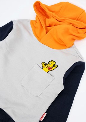 HARİBO Gri Unisex Çocuk Kapüşonlu Sweatshirt