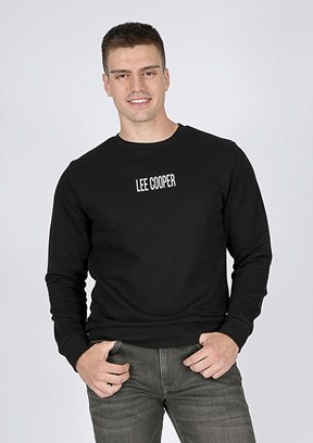 Lee Cooper Siyah Erkek Bisiklet Yaka Sweatshirt