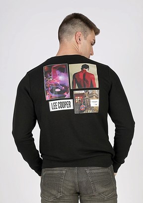 Lee Cooper Siyah Erkek Bisiklet Yaka Sweatshirt