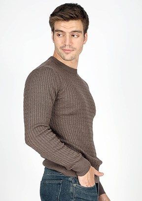 Lee Cooper Bej Erkek O Yaka Kazak